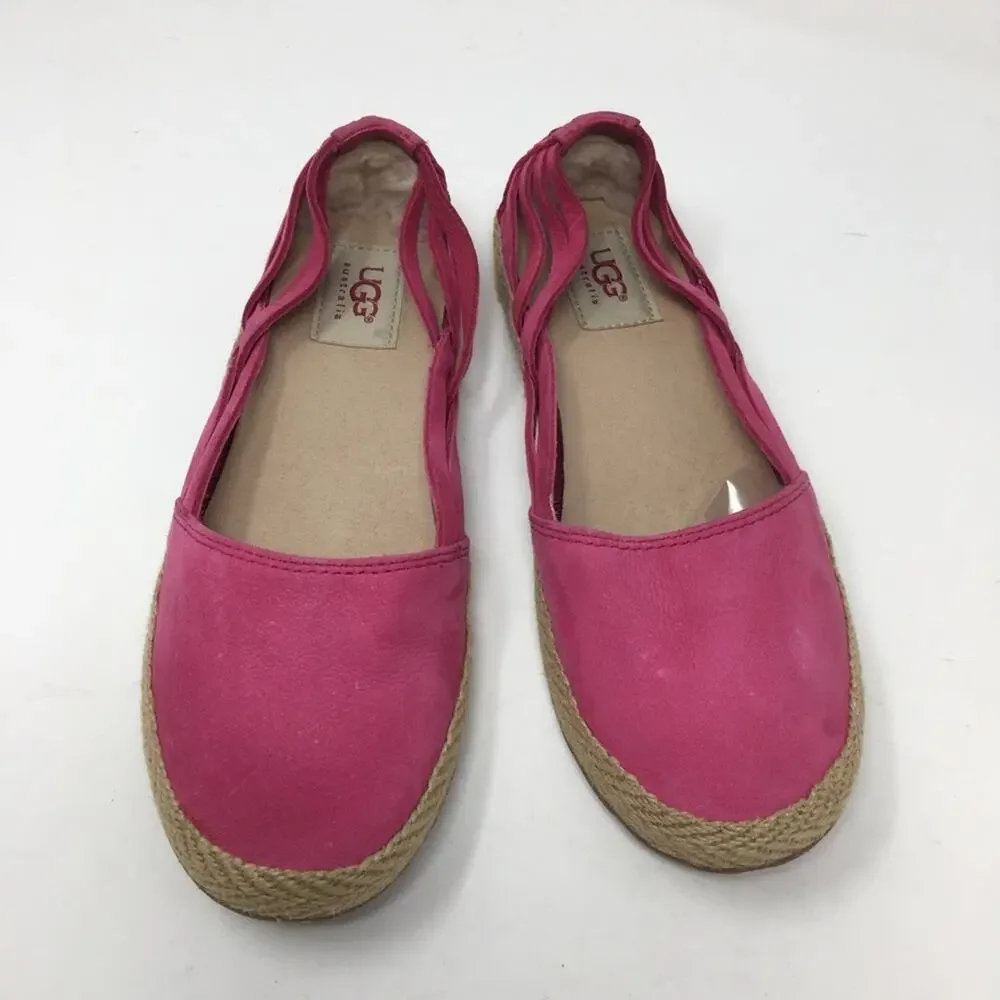Ugg Cicily Pink Huarache Espadrilles  6